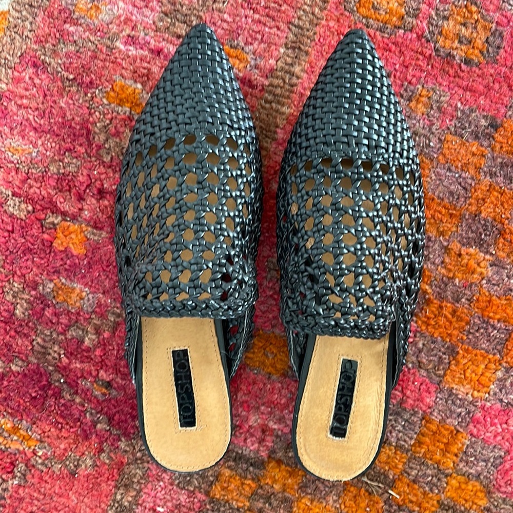 Topshop woven mules - size 37